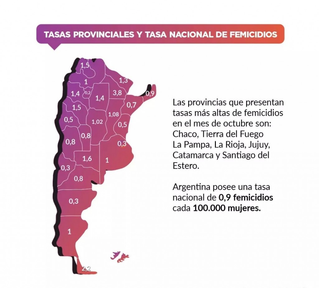 Chaco es la provincia con mayor tasa de femicidios del país