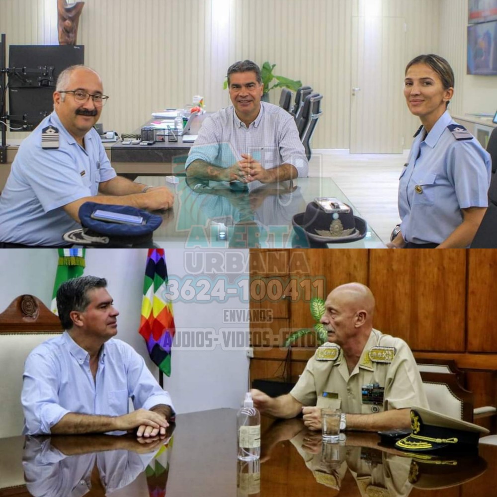 El gobernador del Chaco se reunió con integrantes de Prefectura Naval Argentina y con integrantes de Base Área Militar Resistencia. 