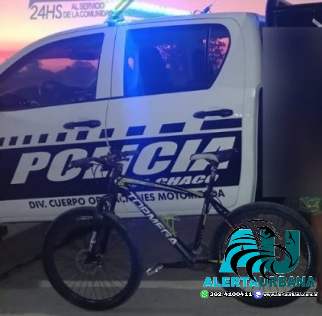 Resistencia: llevaban una bicicleta robada y fueron demorados