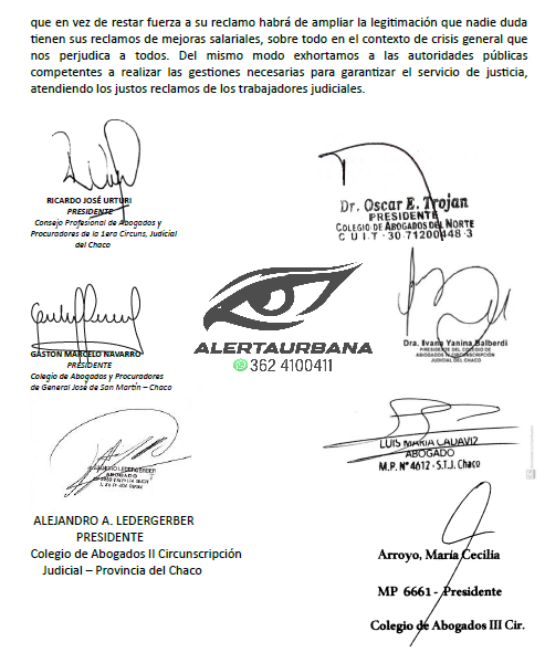 Consejo Colegio y Asociaci n de Abogados en estado de alerta y