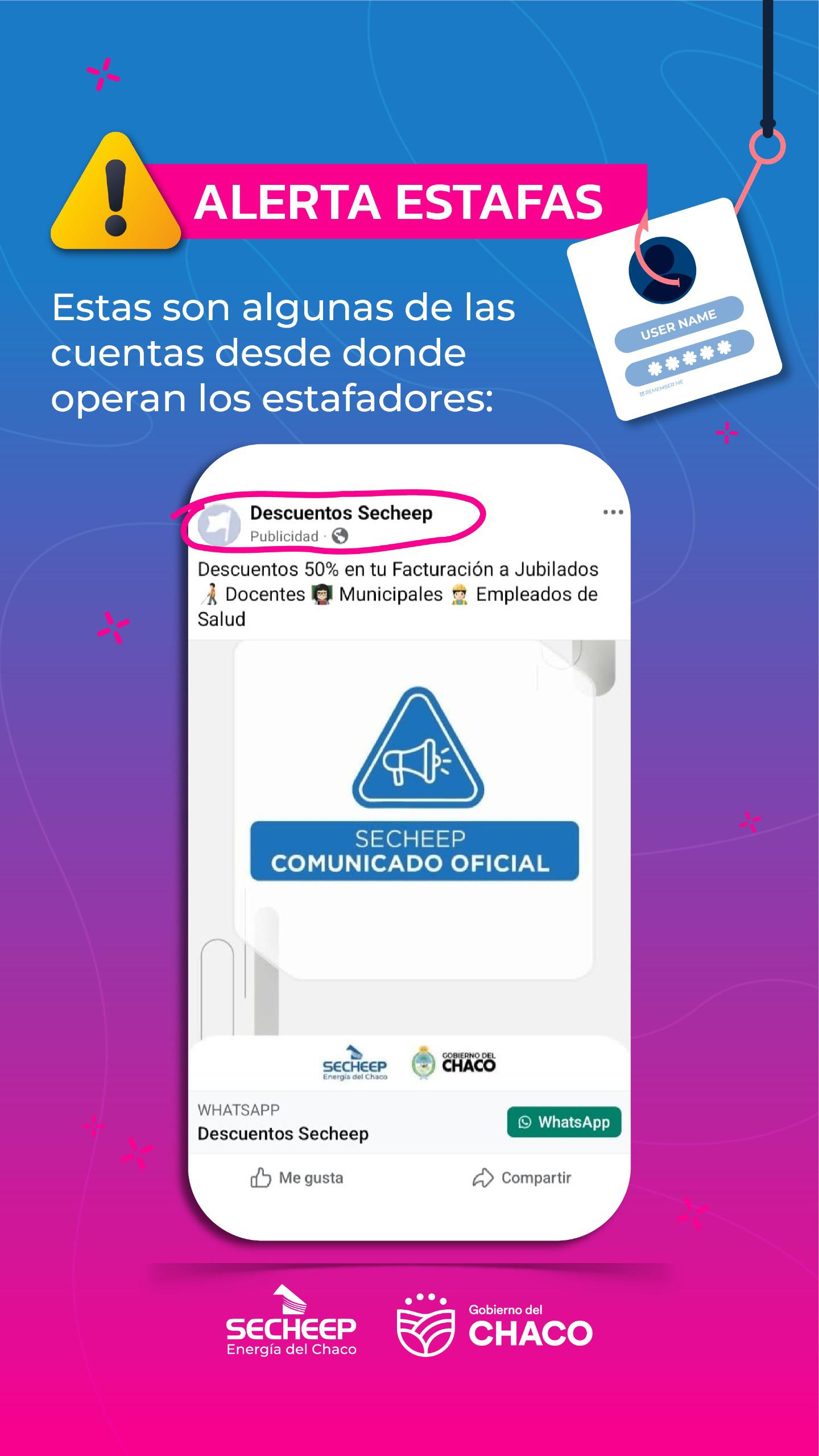 Secheep alerta por intento de estafas con supuestos descuentos en la factura