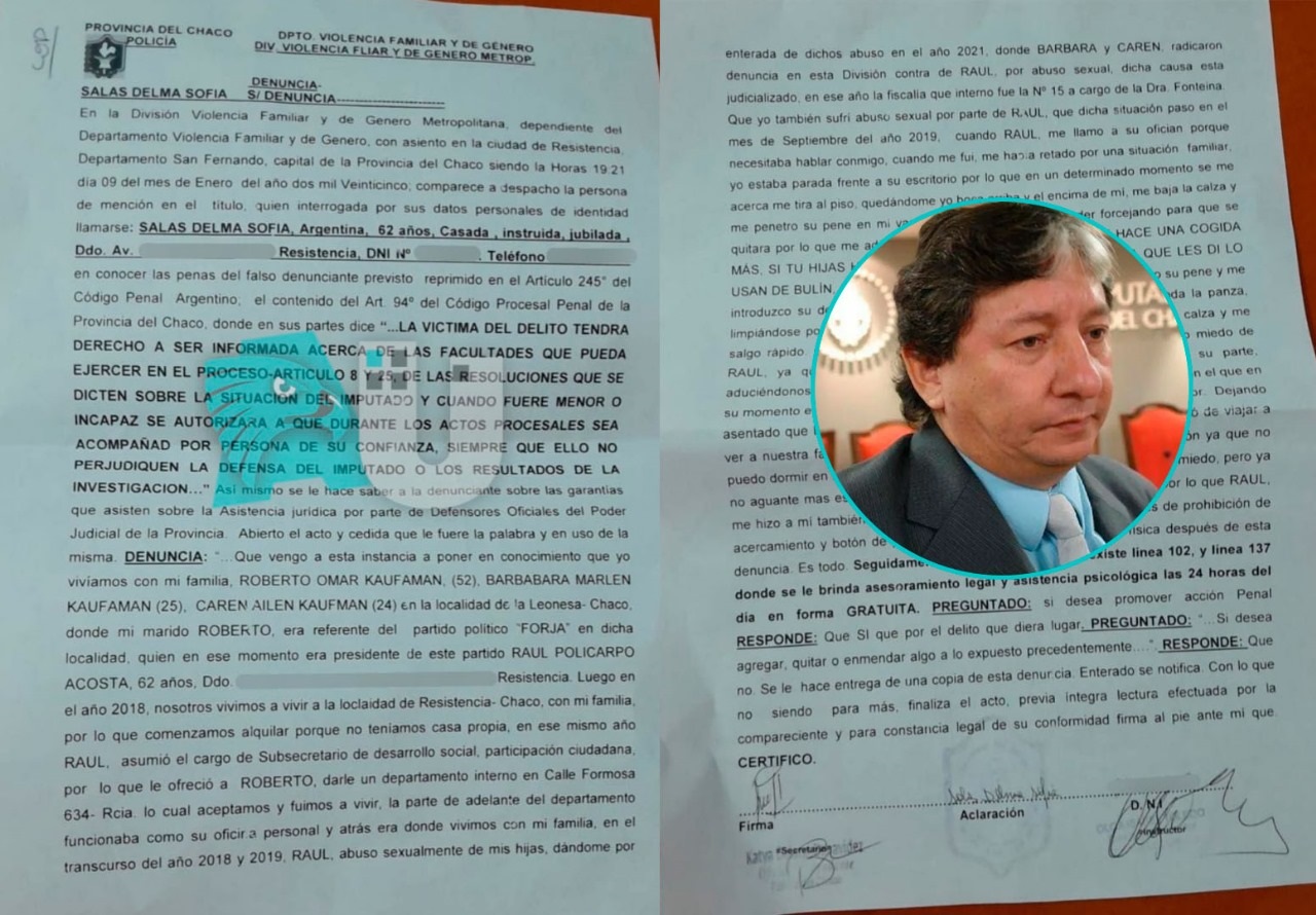 Raúl Acosta fue acusado de violar a una madre y sus dos hijas