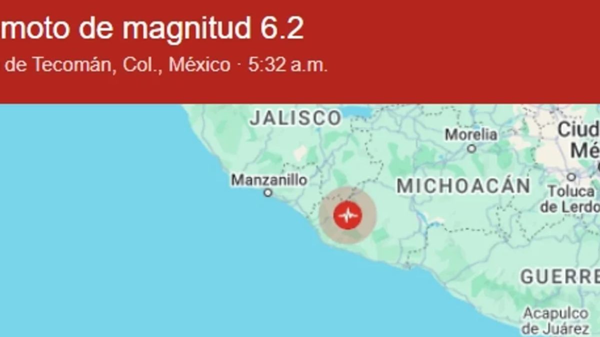 Sismo de 6,2 grados remece centro y occidente de México