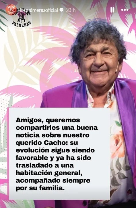  ¿Cómo sigue la salud de Cacho Deicas, cantante de Los Palmeras?