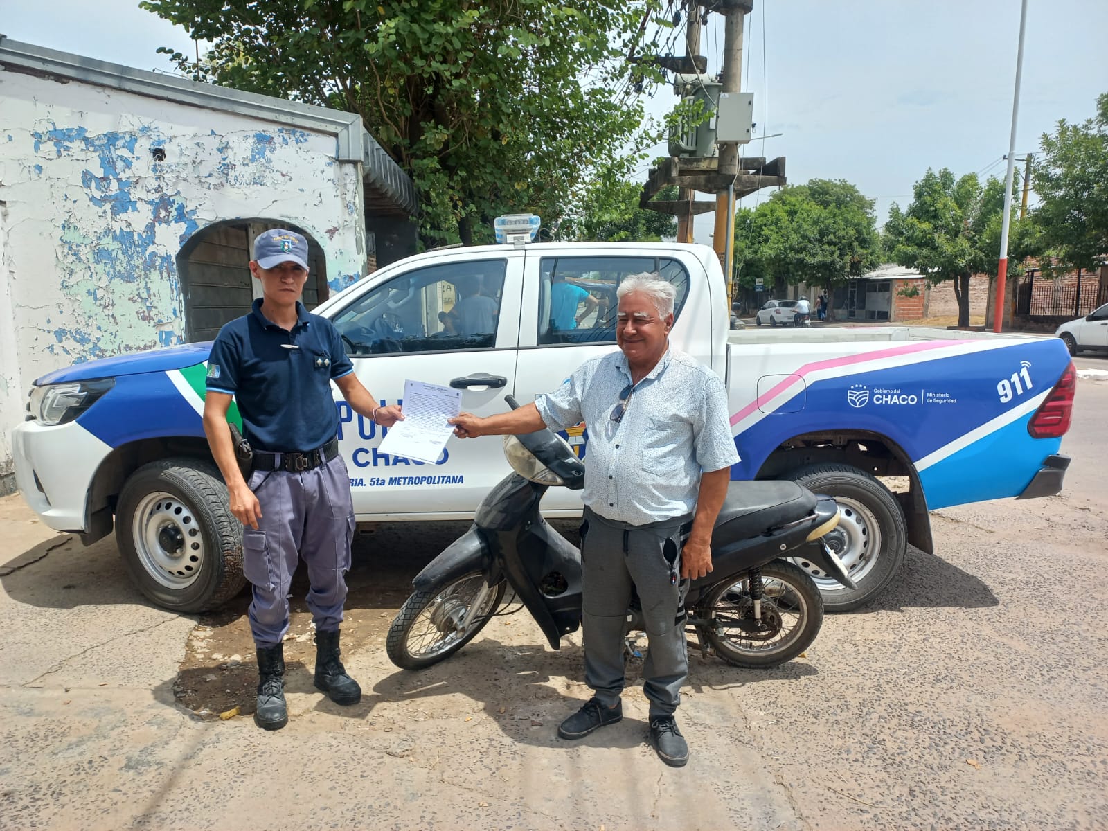 Rápido accionar policial para recuperar una cartera y una moto 