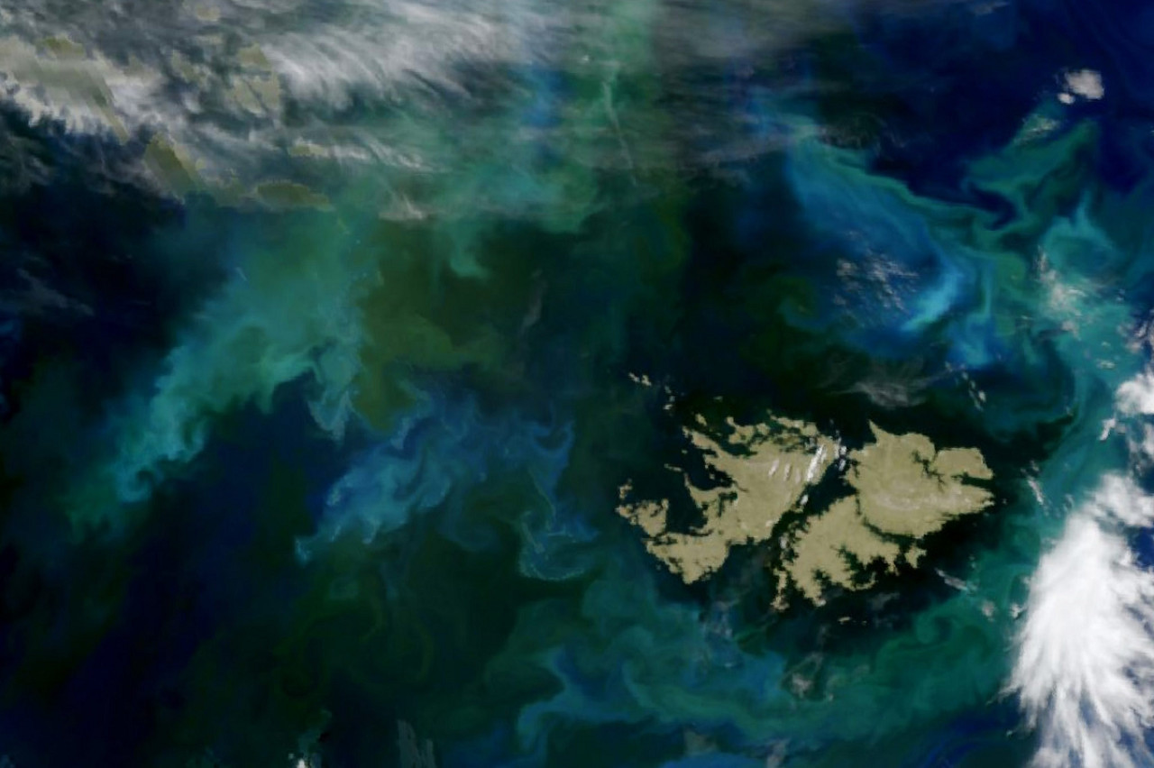 La increíble foto satelital de las Islas Malvinas que publicó la NASA