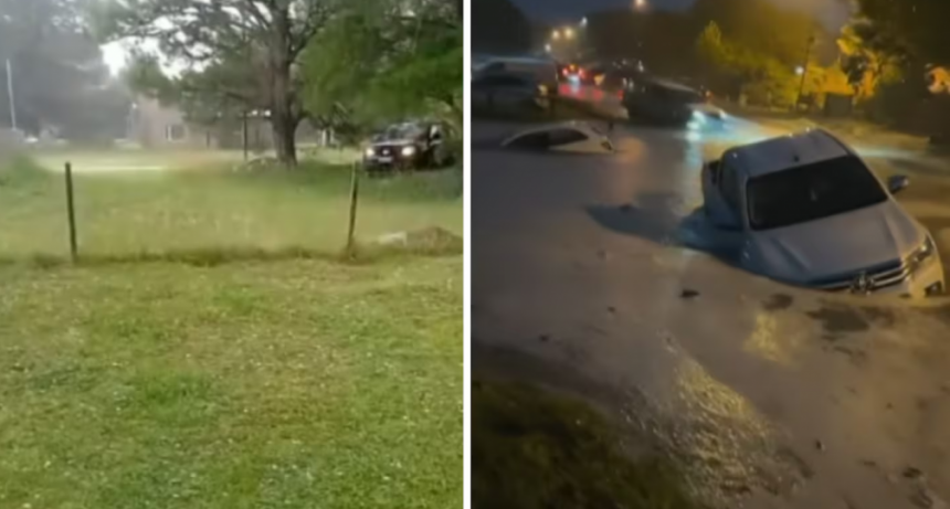 Violento temporal provocó inundaciones en Pinamar, un tornado en Mar Chiquita y granizo en Miramar