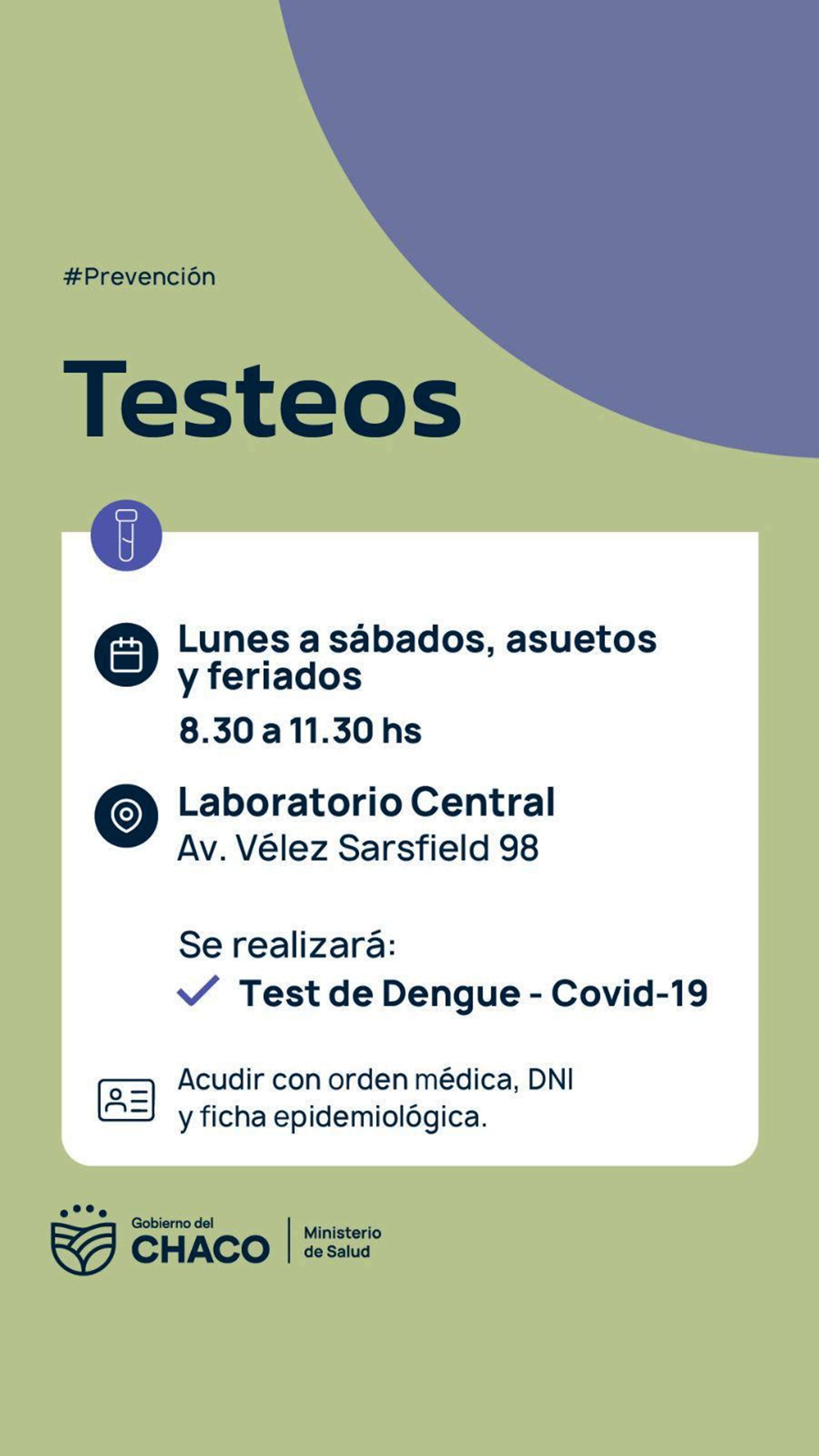 El Laboratorio Central de la provincia continúa con testeos de dengue y Covid