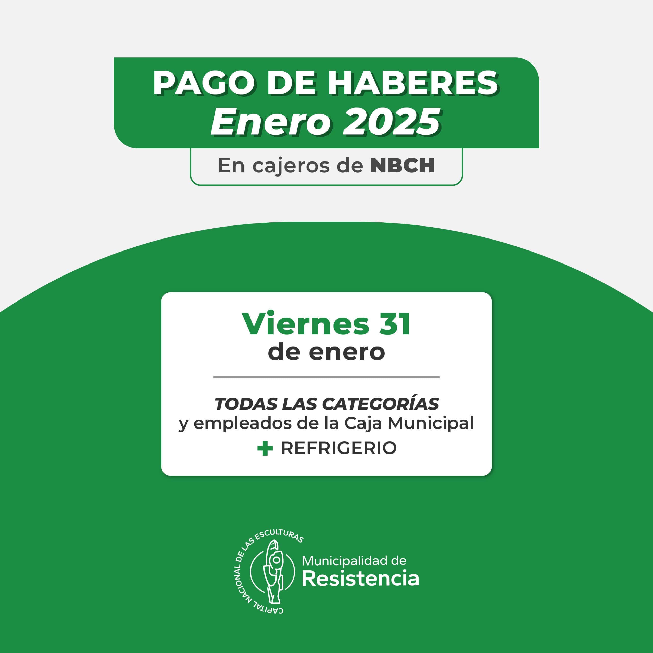 El municipio de Resistencia paga sueldos este viernes