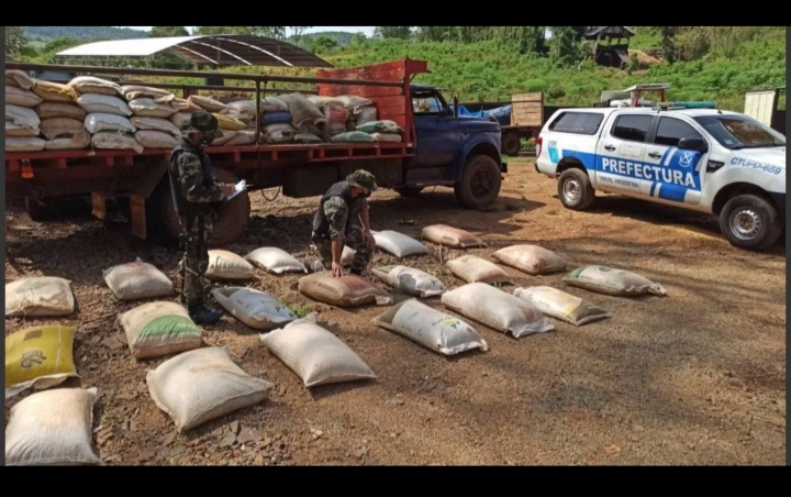 Misiones: Siete toneladas de soja secuestrada por Prefectura