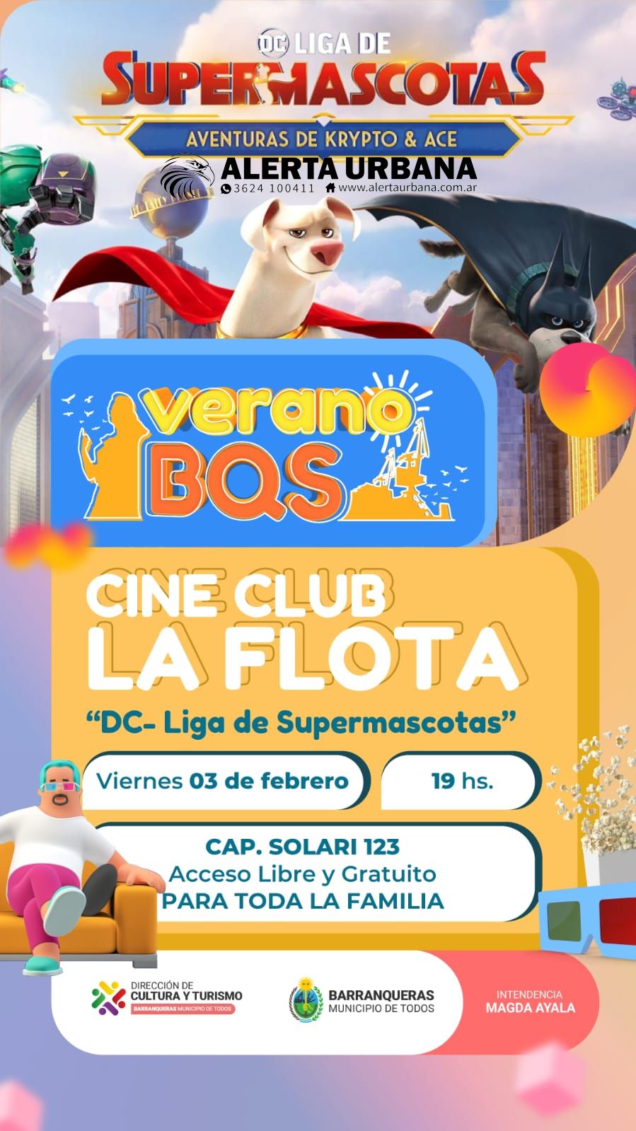 Este 3 y 10 de febrero Barranqueras presenta el Cine Club La Flota
