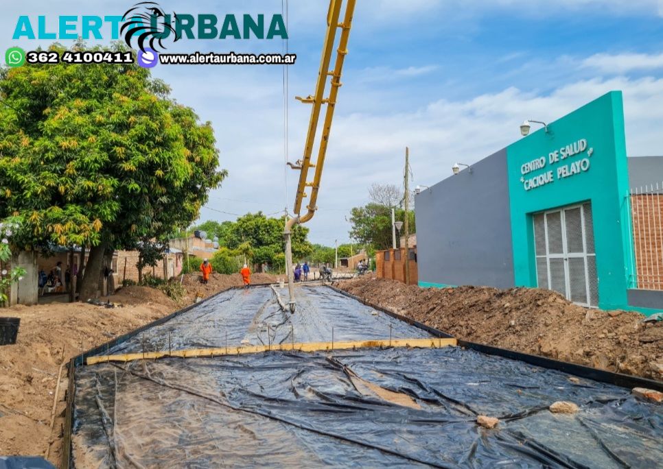 Iniciaron las obras de pavimento en el barrio Cacique Pelayo de Fontana