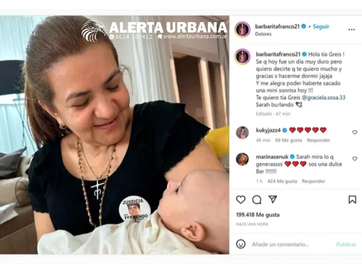 La emotiva foto de la mamá de Fernando junto a la hija de  Fernando Burlando