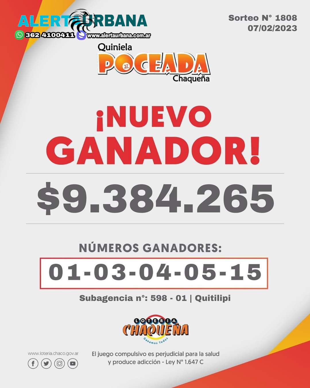 Lotería Chaqueña: el próximo sorteo cuenta con un pozo estimado de $3.500.000