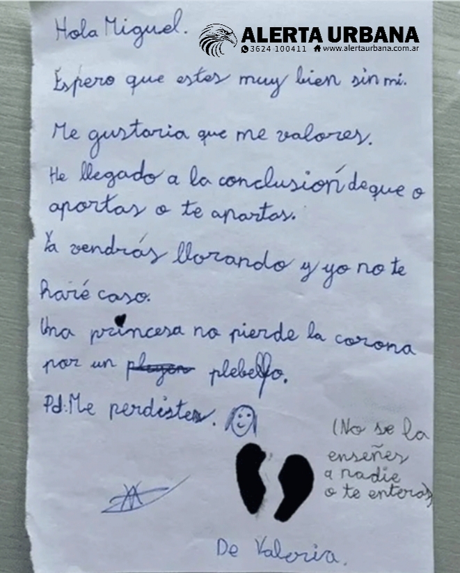 Una nena de 7 años le escribió una carta a su novio y se viralizó