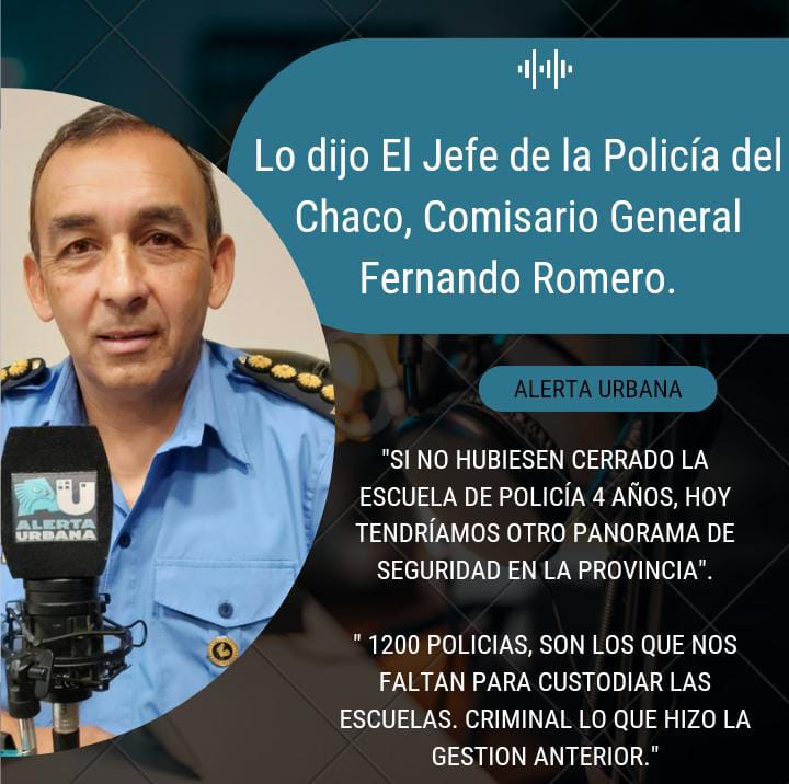 El jefe de la Policía del Chaco, Comisario General, Fernando Romero hizo un análisis de la gestión anterior respecto a las Fuerzas