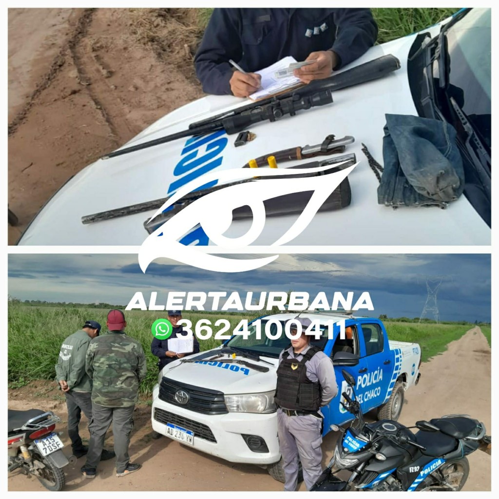 Caza ilegal en Sáenz Peña: detuvieron a dos hombres armados