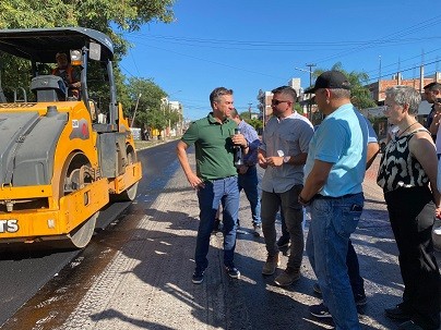 Repavimentación de la avenida 9 de Julio: el gobernador supervisó los avances