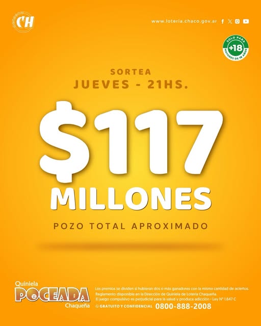 ¿Y si hoy se te da?: La Poceada pone en juego 117 millones de pesos este jueves