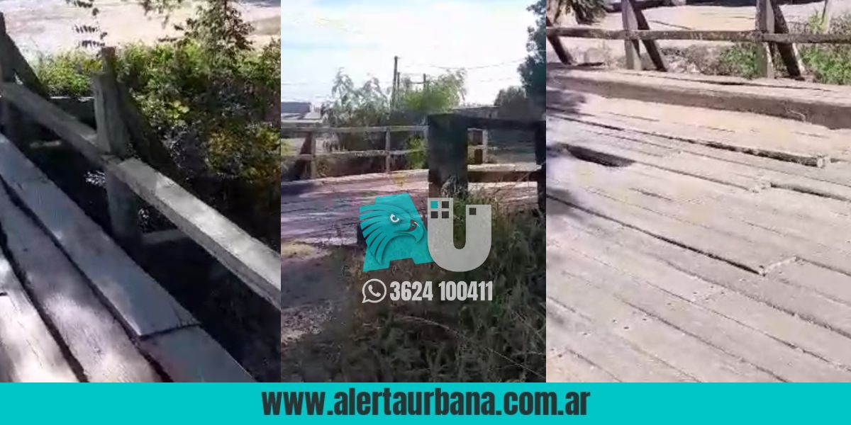 Vecinos del Don Santiago III piden urgente reparación de un puente de madera y alumbrado público