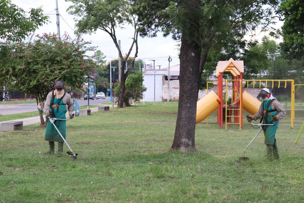 El municipio de Presidencia de la Plaza refuerza el mantenimiento de espacios verdes con campaña de desmalezado