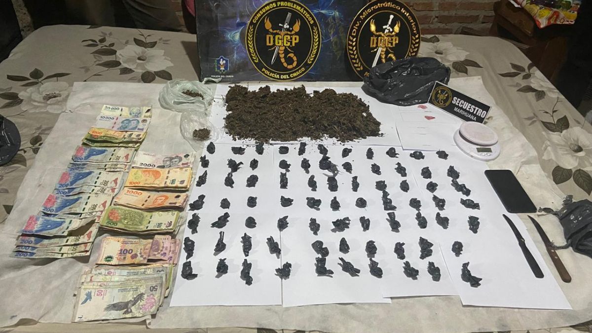 Desbaratan un punto de venta de drogas en Sáenz Peña y detienen a una mujer