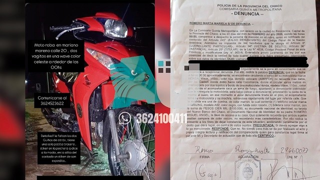 De una patada la arrojaron al piso para robarle la moto 