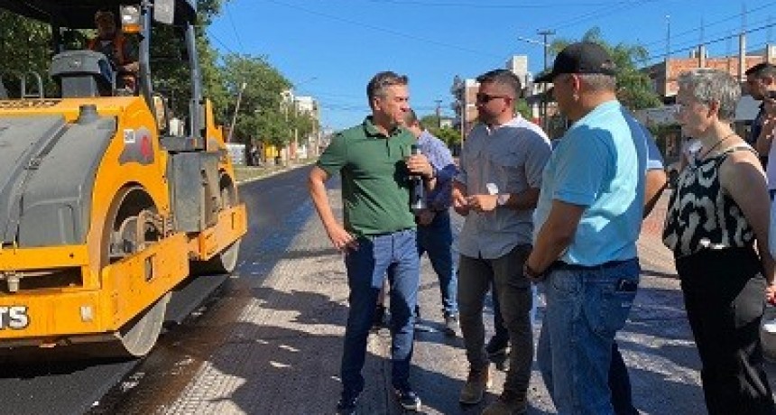 Repavimentación de la avenida 9 de Julio: el gobernador supervisó los avances