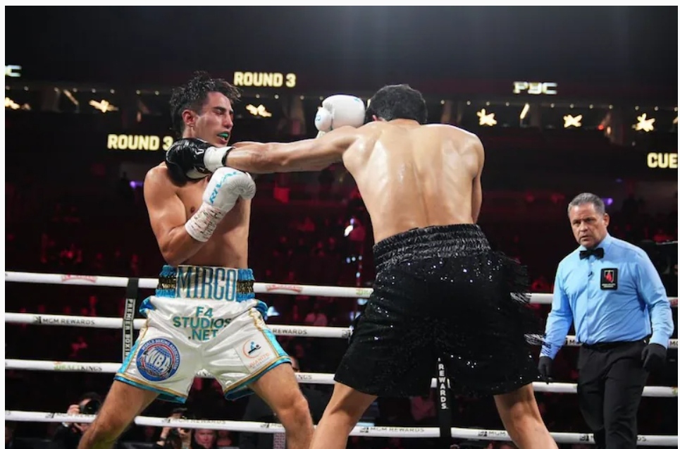 Mirco Cuello ganó por nocaut en Las Vegas y ahora irá por el título mundial