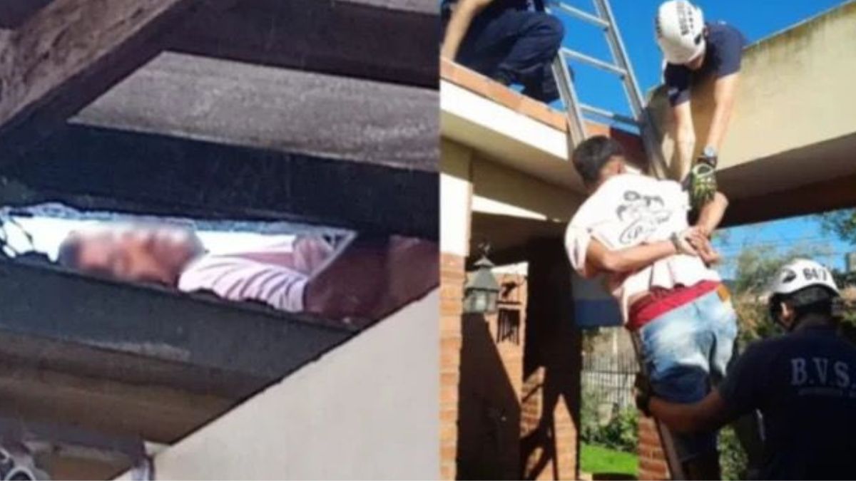 Córdoba: entró a robar por el techo, quedó atrapado y lo tuvieron que sacar los bomberos