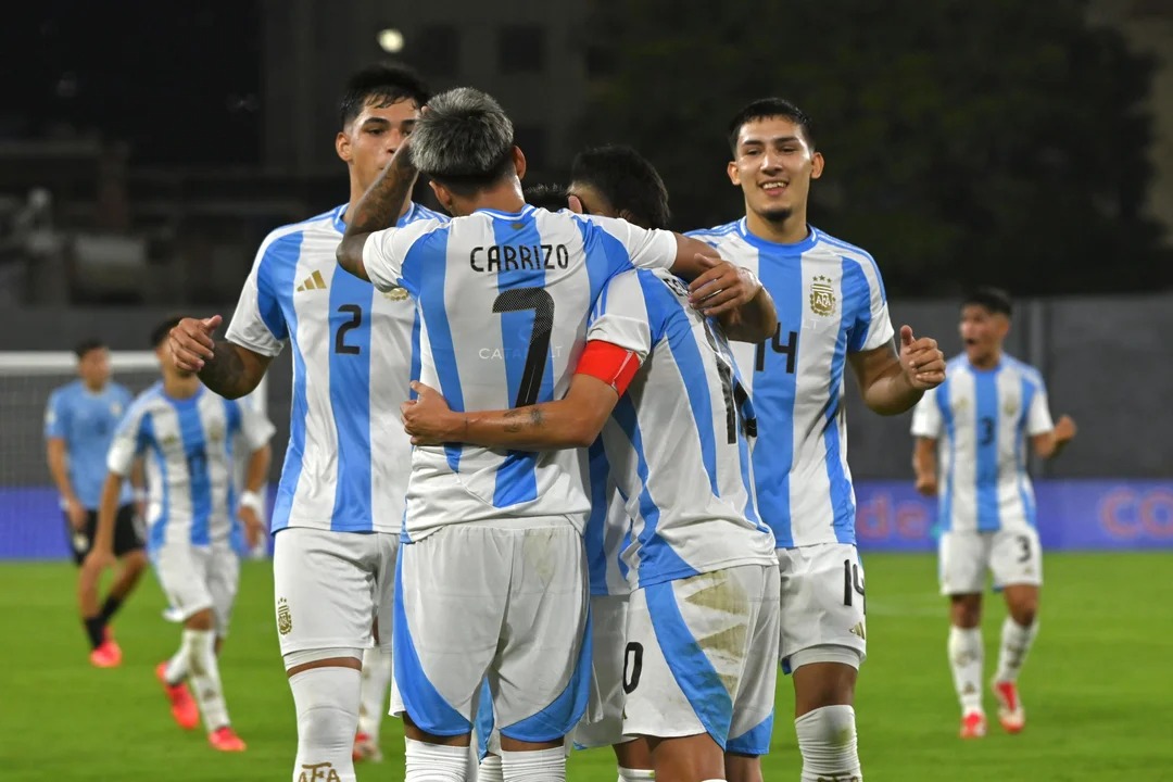  Con Echeverri como figura, el Sub 20 ganó un partido clave ante Uruguay