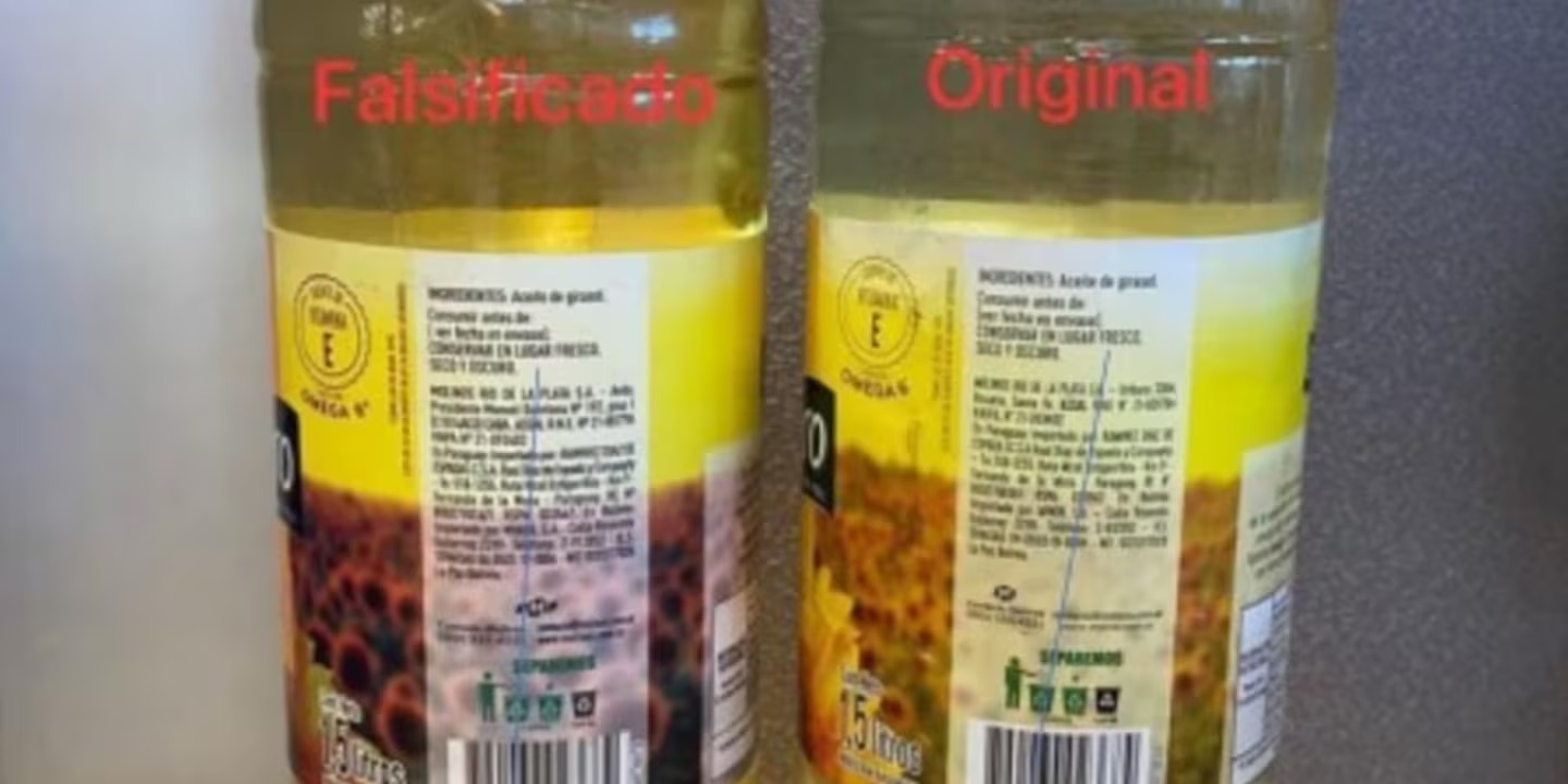 La ANMAT prohibió la venta de un aceite de girasol falsificado que aparentaba ser de una reconocida marca