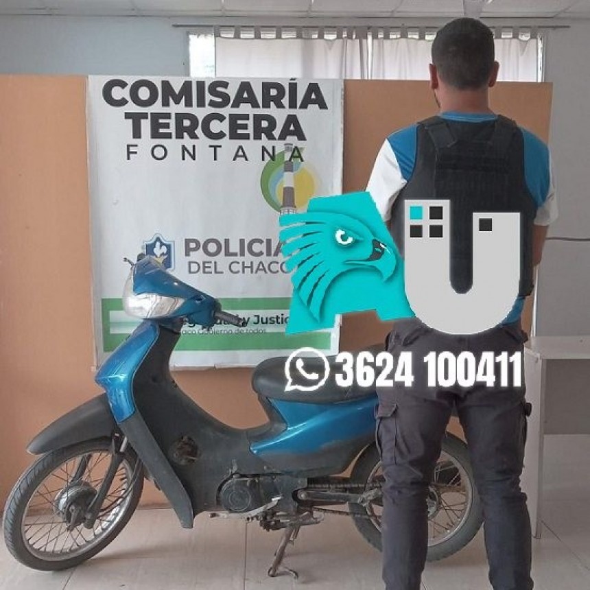 Fue detenido por llevar un arma casera y andar en una moto adulterada