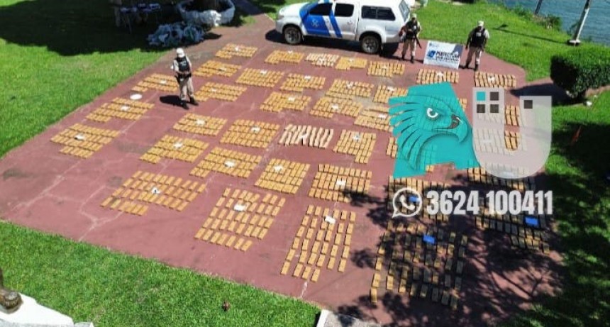 Prefectura interceptó más de 990 kilos de marihuana en costas correntinas