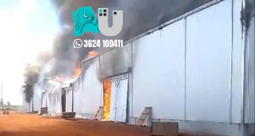 Conmoción en Corrientes por un incendio de gran magnitud en la yerbatera Playadito