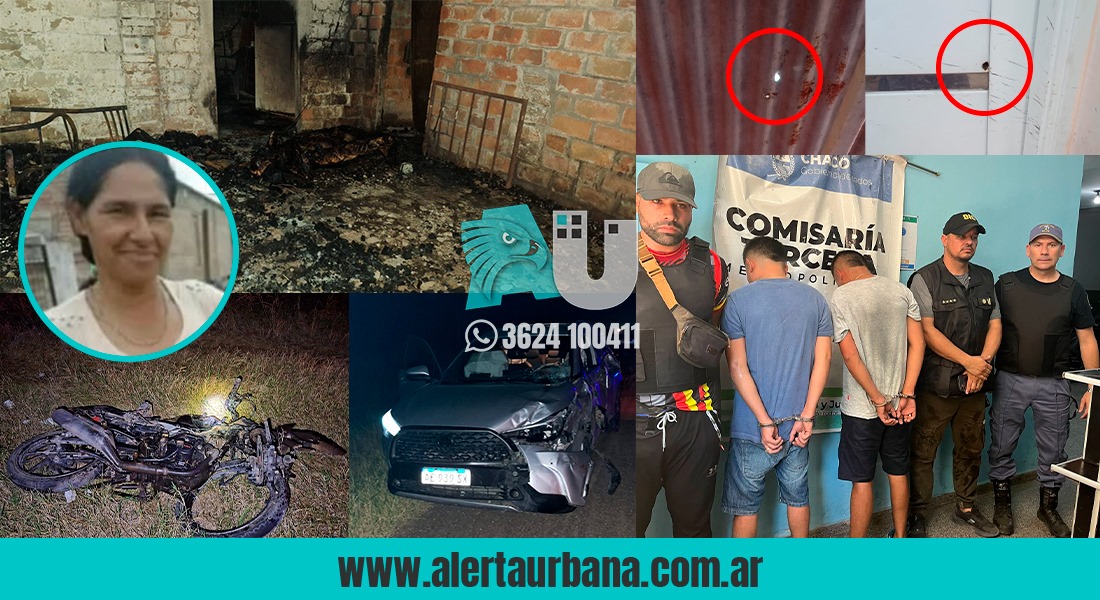 Violento fin de semana en el Chaco con 6 muertos, entre dos femicidios, un siniestro vial, balaceras narco y un incendio trágico