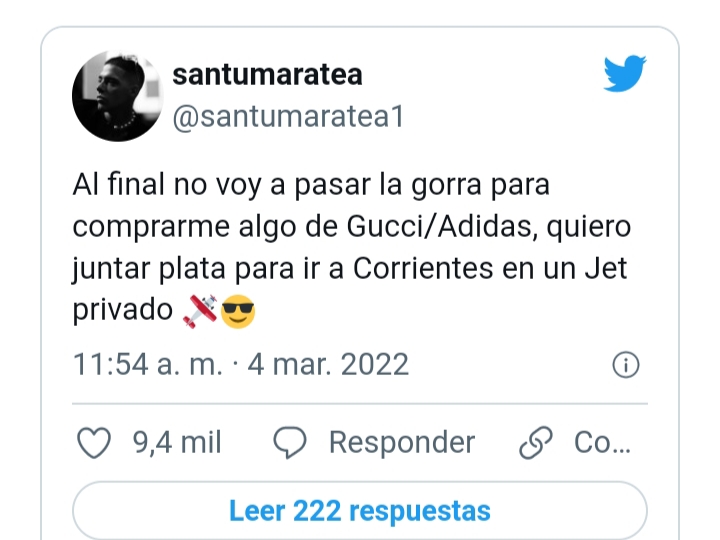 Santiago Maratea quiere viajar a Corrientes en jet privado
