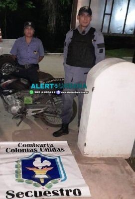 Colonias Unidas: Aprehenden a dos jóvenes y recuperan una moto robada