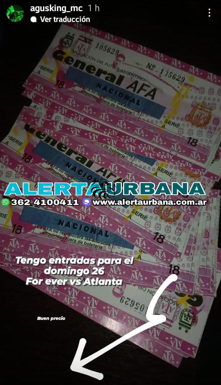  Viveza criolla: vendían entradas truchas para For Ever vs Atlanta, uno huyó y el otro fue aprehendido