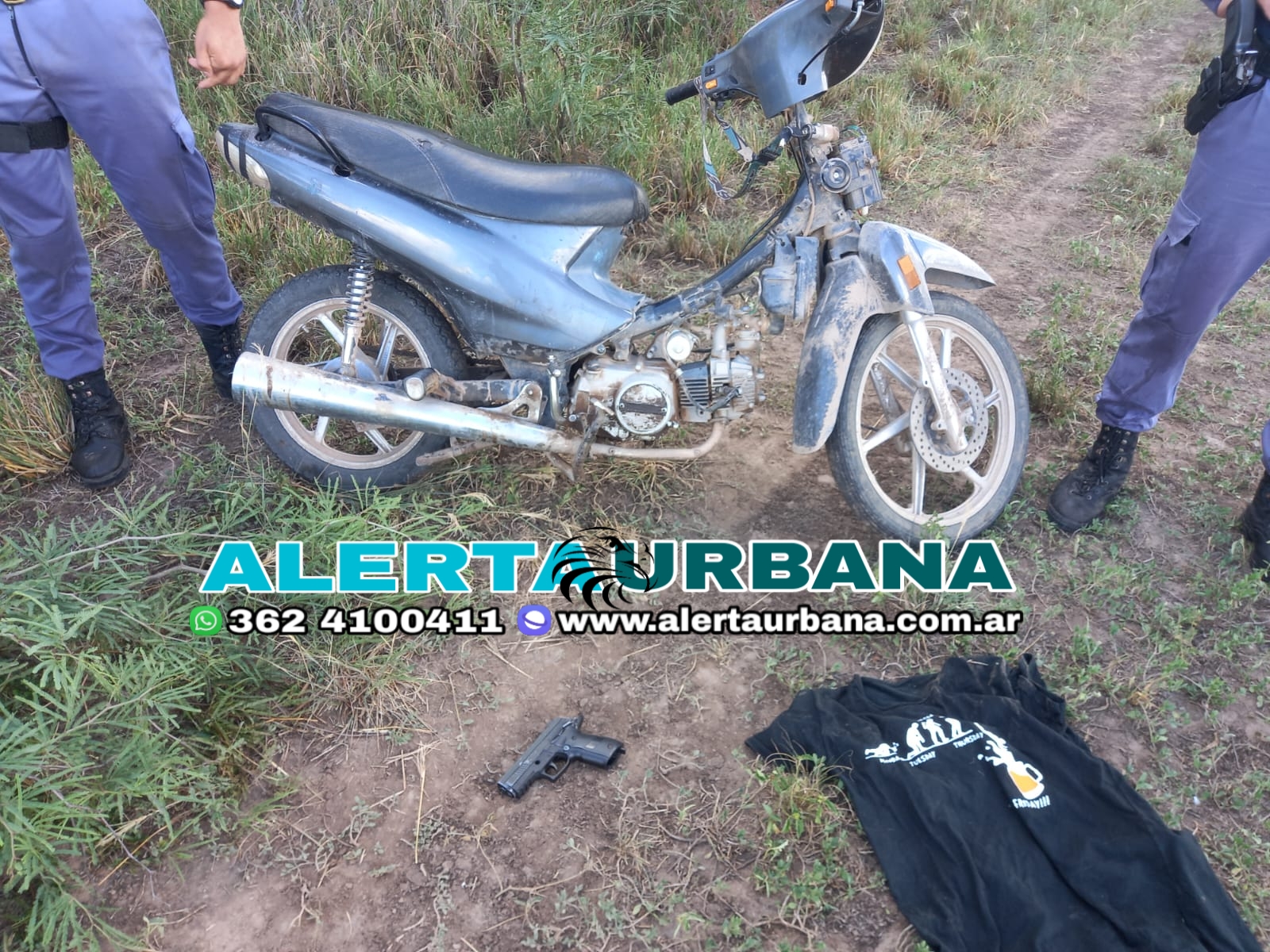Sáenz Peña: la policía recupera una moto e incauta el arma con la que se la habría robado