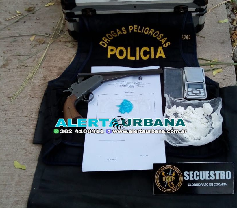 Sáenz Peña: ocultó cocaína y un arma de fuego pero lo delataron