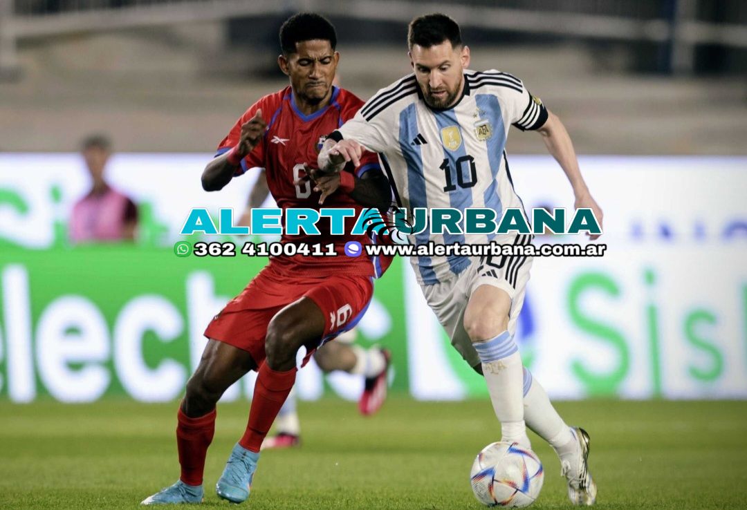 Argentina derrotó a Panamá, con goles de Messi y Almada