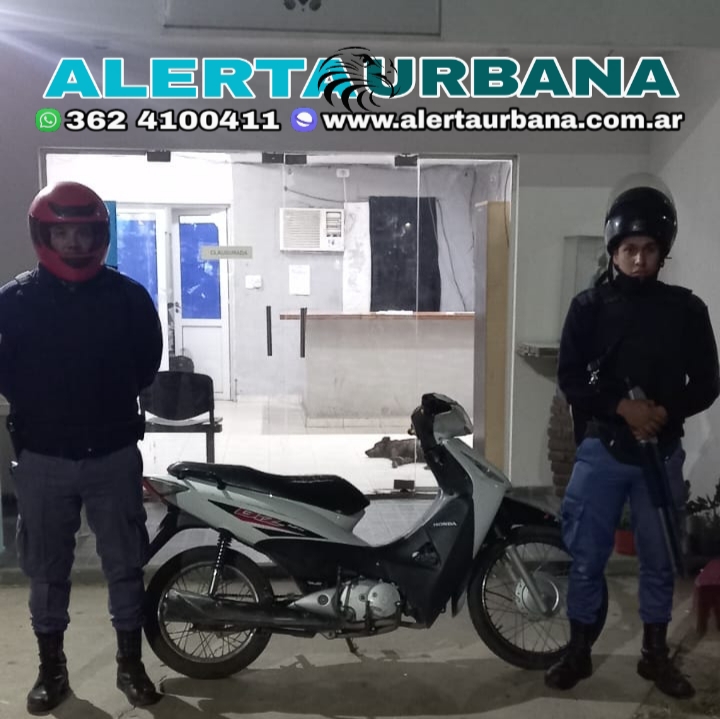 Barranqueras: la policía recuperó una motocicleta robada