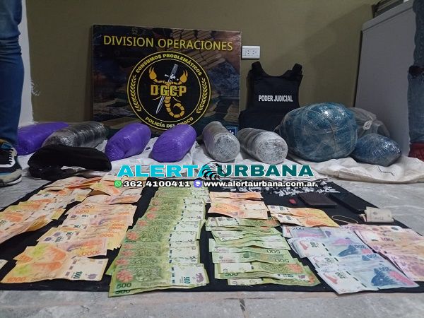 Desbaratan búnker de drogas: secuestraron más de 39 kg de marihuana, cocaína y una gran suma de dinero