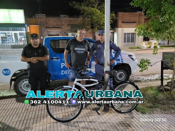 Sáenz Peña: abandonaron una bici motor arriba de un techo al ver a la policía