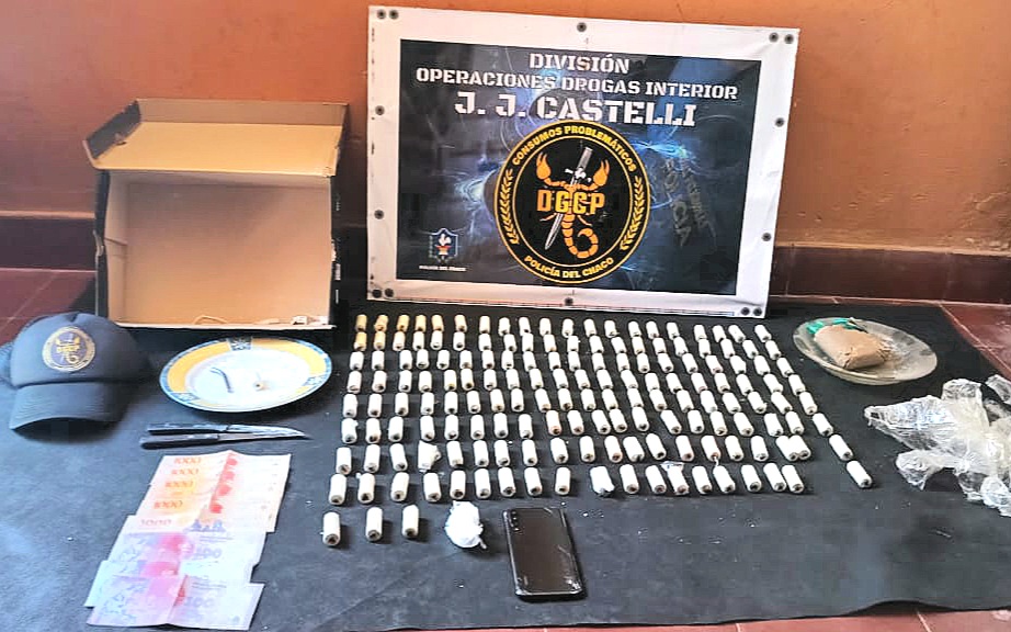 Golpe al narcotráfico en Castelli: secuestran más de 1,6 kilos de cocaína en dos allanamientos 