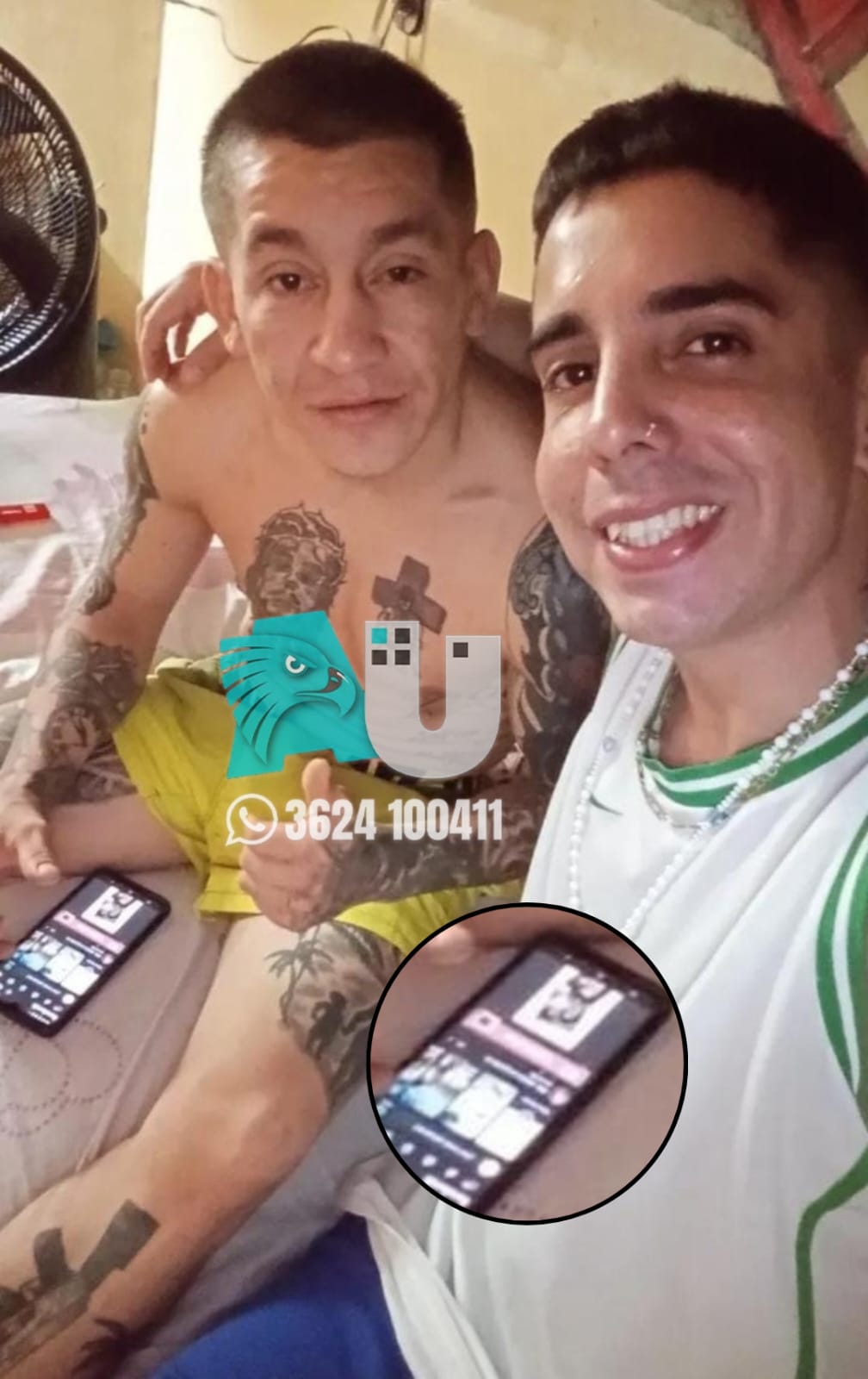 Crimen del chapista: el principal imputado se toma fotos con su teléfono