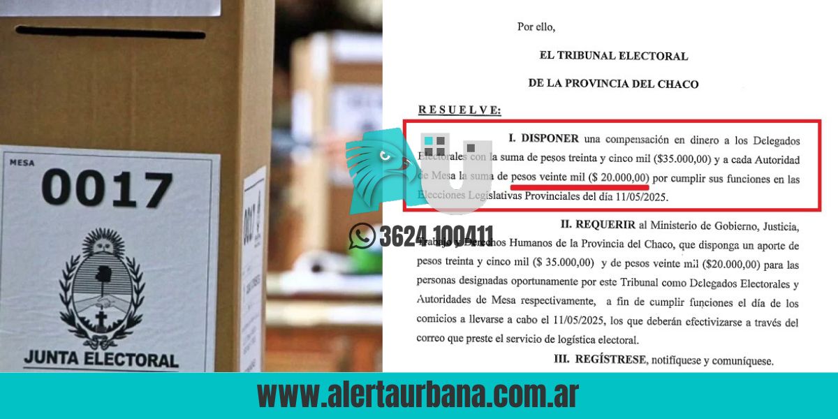 ¿Serías presidente de mesa por apenas 20 mil pesos?: Eso es lo que pagará la Justicia Electoral por un día entero de trabajo