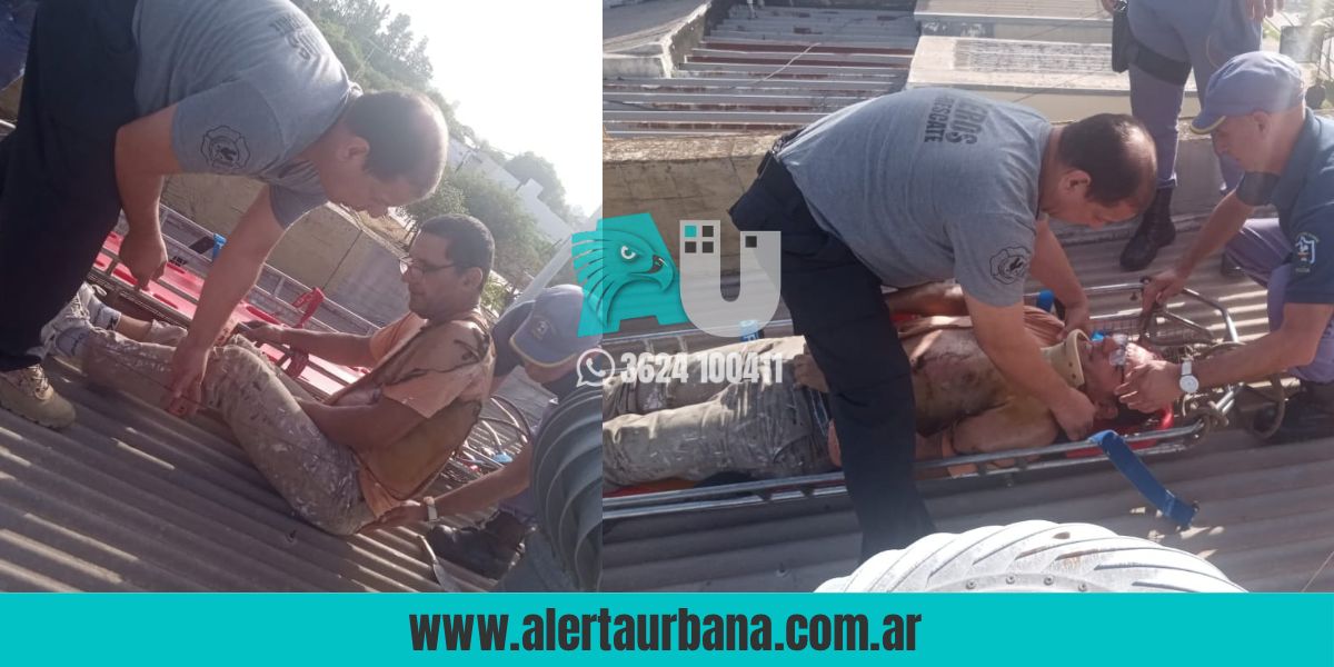 Hombre electrocutado mientras trabajaba en el techo de una vivienda en Resistencia