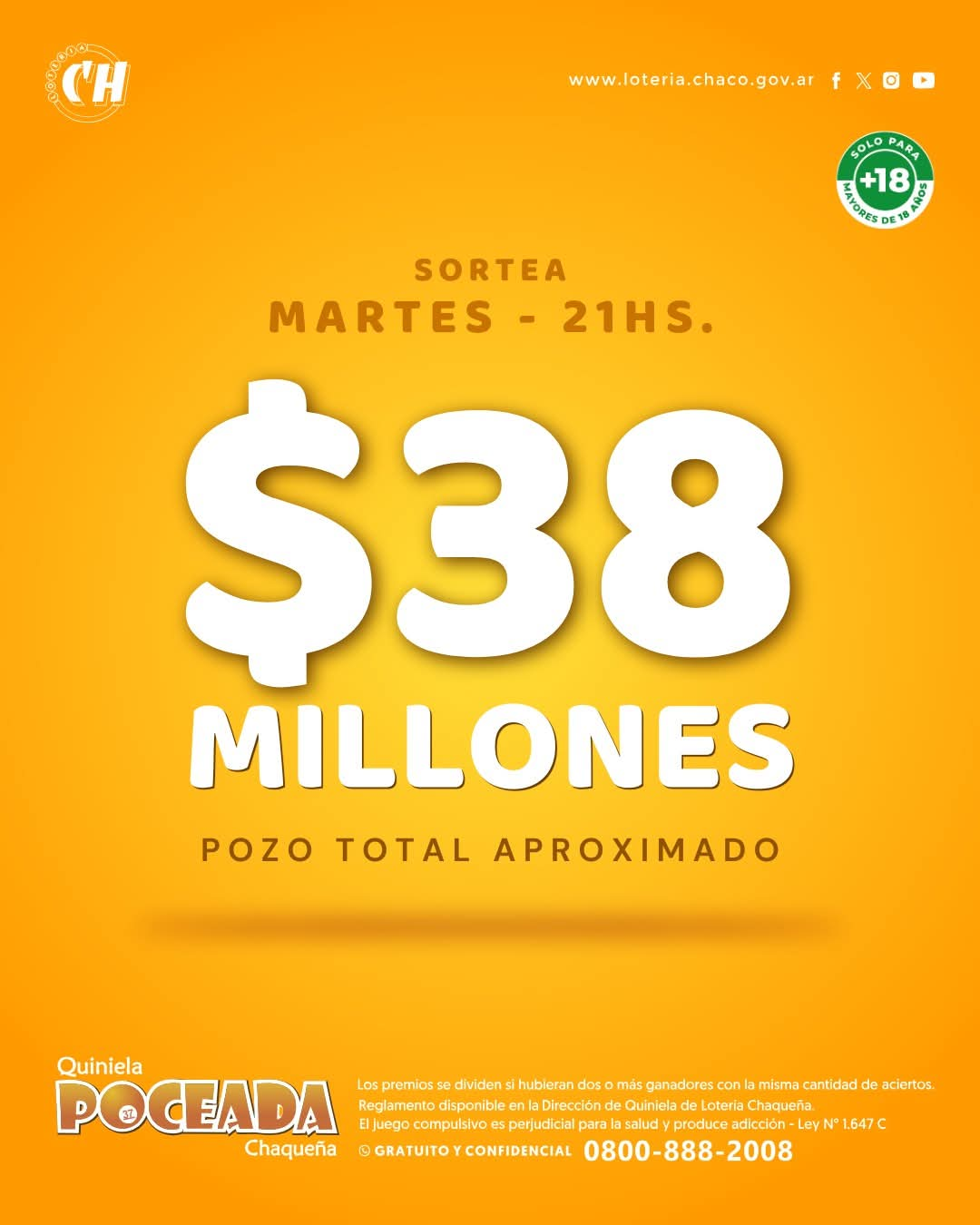 ¿Y si hoy se te da?: La Poceada pone en juego 38 millones de pesos este martes